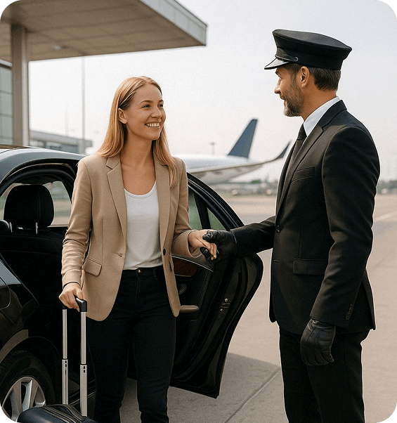 Chauffeur service at airport