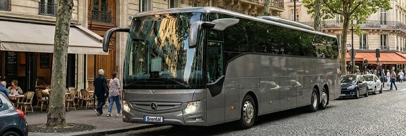 Bus Traveling in street