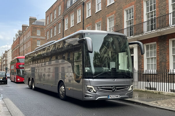 bus travelling with group