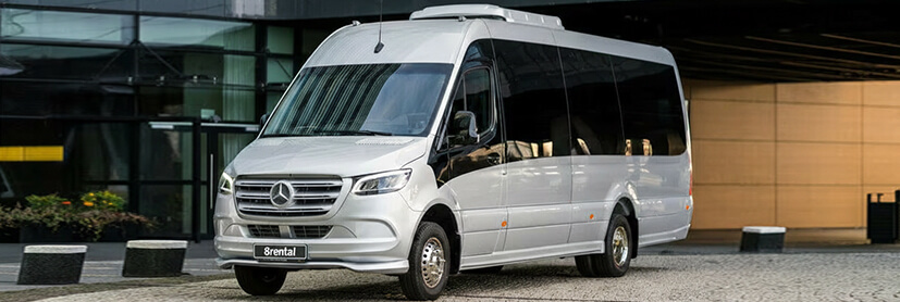 Minibus waiting for passengers